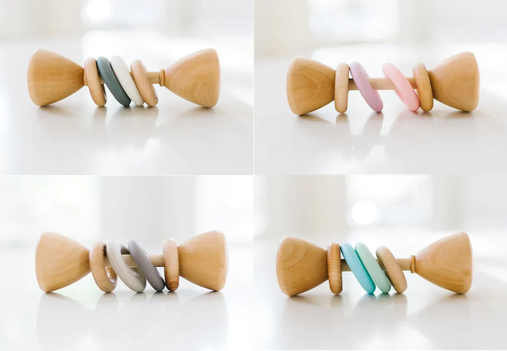 Color Block Classic Wooden Rattle