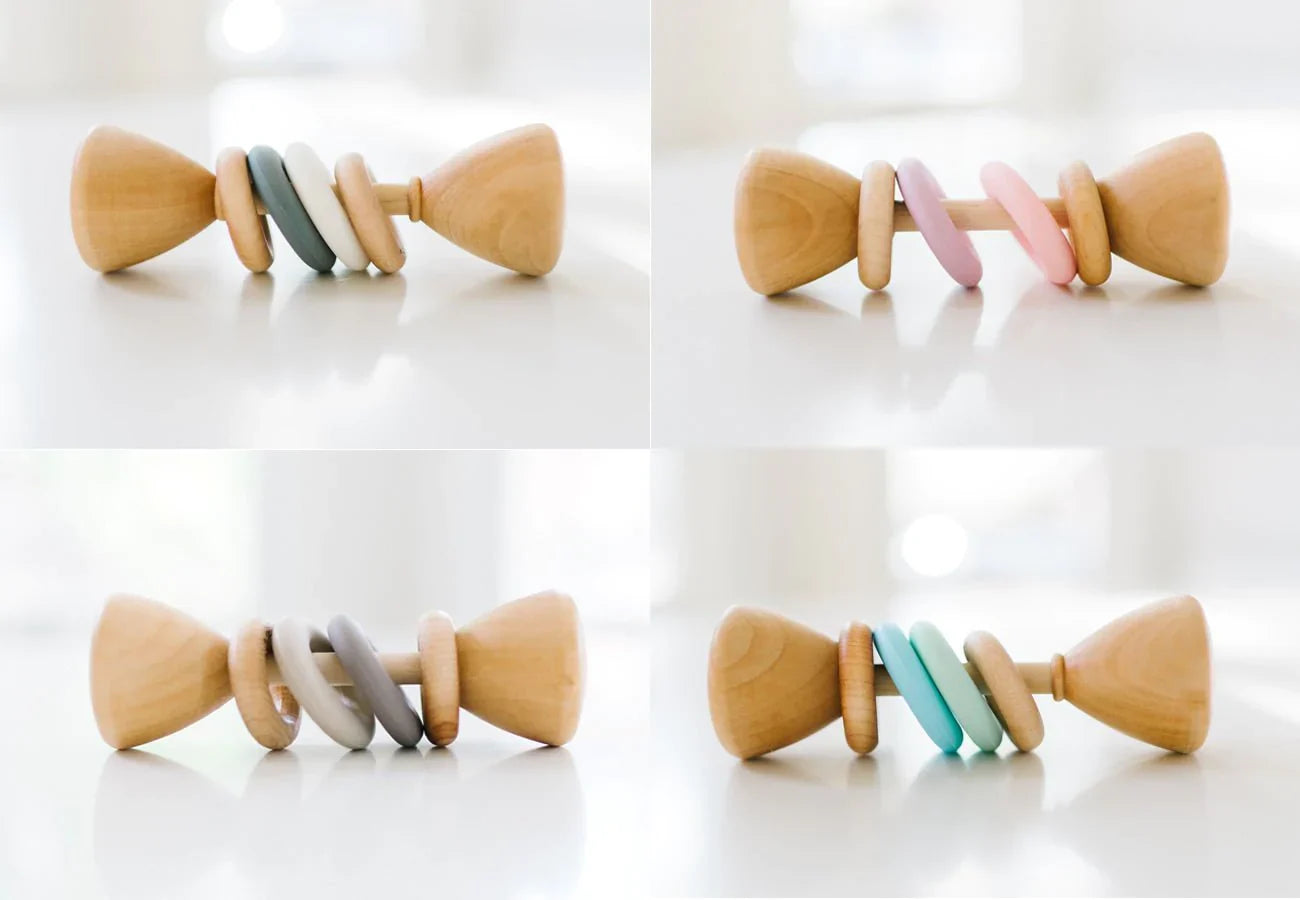 Color Block Classic Wooden Rattle