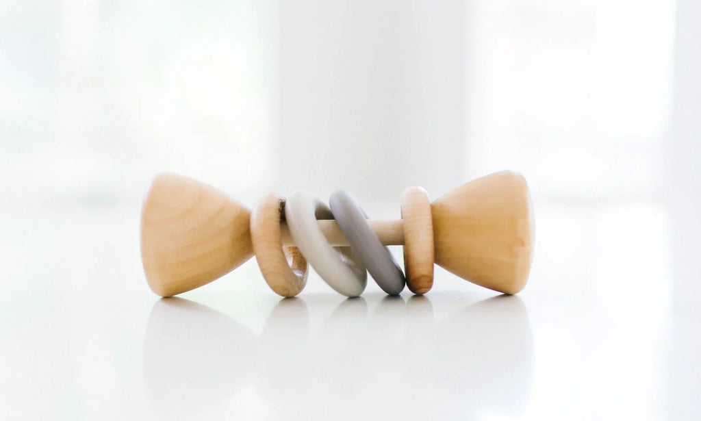 Color Block Classic Wooden Rattle